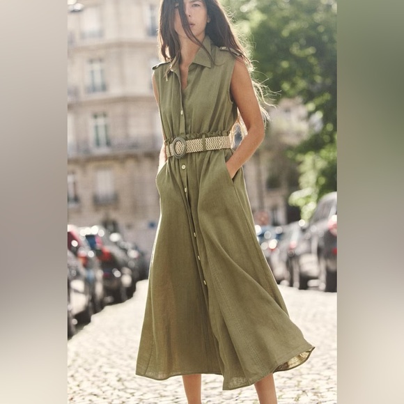 Zara Dresses & Skirts - Zara women’s casual midi dress with belt